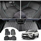 GAFAT Toyot-a RAV4 XA50/ Hybrid HEV 2019-2024 2025 Vloermatten, Rubbermatten, Origineel, 3D-Scannen, TPE Extra Hoge Rand, 6-10 CM, Compatibel met Toyota RAV4 Accessoires (TPE)