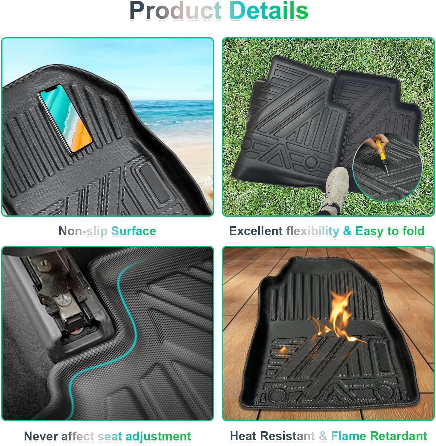 GAFAT Toyot-a RAV4 XA50/ Hybrid HEV 2019-2024 2025 Vloermatten, Rubbermatten, Origineel, 3D-Scannen, TPE Extra Hoge Rand, 6-10 CM, Compatibel met Toyota RAV4 Accessoires (TPE)