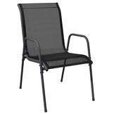 6x VidaXL Tuinstoelen Staal/Textileen Zwart - 35% Korting!