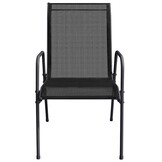 6x VidaXL Tuinstoelen Staal/Textileen Zwart - 35% Korting!