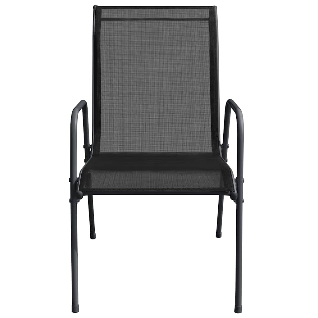6x VidaXL Tuinstoelen Staal/Textileen Zwart - 35% Korting!