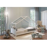 Huisbed Kinderbed 90x200cm Grenenhout Wit met Korting