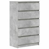 vidaXL Ladekast 60x36x103 cm bewerkt hout betongrijs