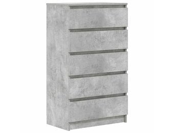 vidaXL Ladekast 60x36x103 cm bewerkt hout betongrijs