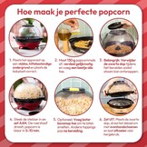 Gadgy Popcorn Machine Round with Non-Stick Coating - Popcorn Maker Quiet and Fast - 5 liters - Funcooking for Party & Kids - Popcornpan | Prepare up to 5 liters of popcorn in 3 minutes with non-stick coating and removable heating plate
