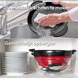 Gadgy Popcorn Machine Round with Non-Stick Coating - Popcorn Maker Quiet and Fast - 5 liters - Funcooking for Party & Kids - Popcornpan | Prepare up to 5 liters of popcorn in 3 minutes with non-stick coating and removable heating plate