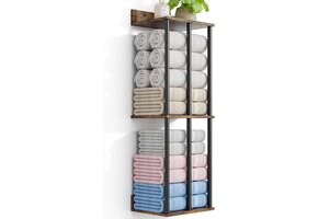 Handdoekrek Wandmontage Badkamer | Hout & Metaal | 33% Korting