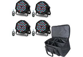 4x LED PAR Licht 72W RGB - Podium & DJ Verlichting met Korting