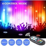U`King 4 stuks led-par licht met waterdichte tas, RGB 72 W led-spots, podiumlicht, 7 modi, feestlicht, lichteffecten met afstandsbediening, voor bar, show, DJ, bruiloft, Kerstmis, podiumverlichting