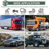EYPINS 8 x waarschuwingslampje voor de auto, knipperlicht, stroboscoop, 12 W/licht, 14 flitsmodi, waarschuwingslicht, barnsteen, noodgevallen, flitser voor 12/24 V, vrachtwagen, noodgevallen