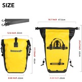 Rhinowalk Fietstas Waterdichte 25L voor Fiets Cargo Rack Zadeltas Professionele Fietsen Accessoires-Geel