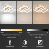 Plafondlamp LED Wit Hout 65cm Dimbaar met Afstandsbediening | -40%