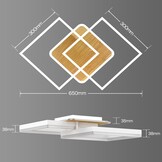 Plafondlamp LED Wit Hout 65cm Dimbaar met Afstandsbediening | -40%
