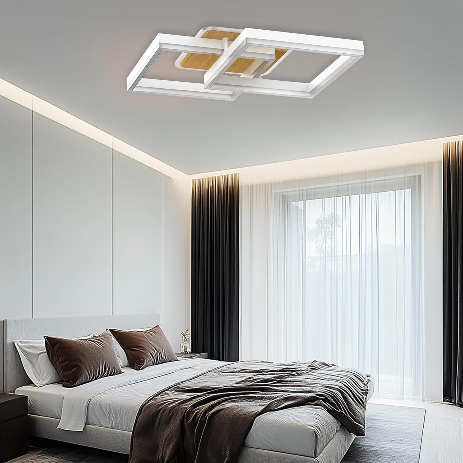Plafondlamp LED Wit Hout 65cm Dimbaar met Afstandsbediening | -40%