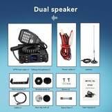 Retevis RT95 Hamradio-Zendontvanger met Dual-Band Antenne, Mini Mobiele Zendontvangers met Draaibaar Dubbel LCD-Display, 200 Kanalen, SL16/PL259 Mobiele Auto-Antenne