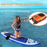 AGPTEK 22PSI Hoge druk Paddle Board Pomp Snelle Draagbare SUP-luchtpomp, opblazen en deflatie functie Auto-Off &12V DC Auto Connector Dual Stage voor Opblaasbare Stand Up Paddle Boards
