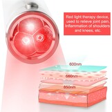 Hand-held LED therapy with red light, device for therapy with red light relieving acute joint muscle pain, red light therapy for device facial body light with 630nm 660nm 850 wavelengths