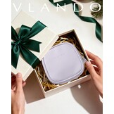 Vlando Kleine make-uptas voor portemonnee met steekvakken, make-uptas voor dames met ritssluiting, waterdichte make-uptas voor vrouwen, lichtlila, Klassiek