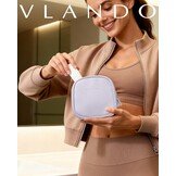 Vlando Kleine make-uptas voor portemonnee met steekvakken, make-uptas voor dames met ritssluiting, waterdichte make-uptas voor vrouwen, lichtlila, Klassiek