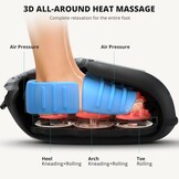 Medcursor elektrische Shiatsu-voetmassageapparaat met kalmerende warmte, diepe kneedtherapie voor voetpijn en circulatie, instellingen op meerdere niveaus en luchtcompressie