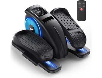 MERACH Mini Elektrische Crosstrainer - Zwart - Onder Bureau - Voor Ouderen en Revalidatie