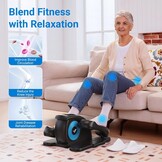 MERACH Mini Elektrische Crosstrainer - Zwart - Onder Bureau - Voor Ouderen en Revalidatie