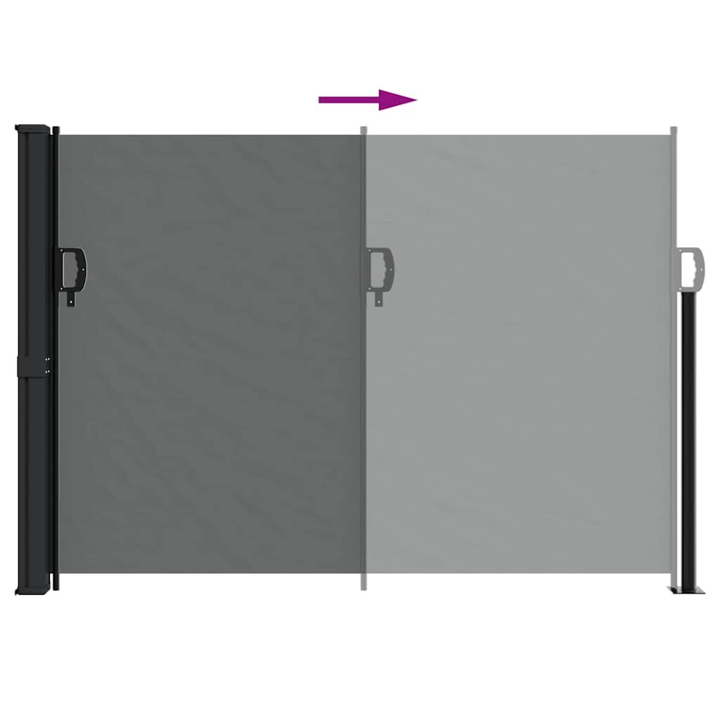Uittrekbaar Windscherm 140x500 cm Antraciet - 34% Korting