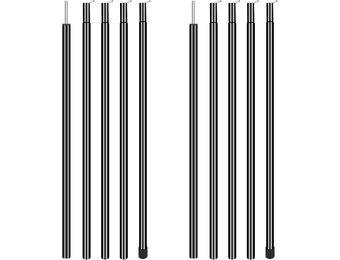 Tentstang, telescoopstang, set van 2, opstelstang voor tarp, tent, zonnezeil, campingzeilen, tentstokken verstelbaar van 50-200 cm, stang voor bevestiging van het zonnezeil