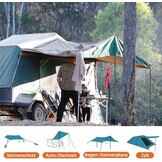 Tentstang, telescoopstang, set van 2, opstelstang voor tarp, tent, zonnezeil, campingzeilen, tentstokken verstelbaar van 50-200 cm, stang voor bevestiging van het zonnezeil
