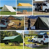Tentstang, telescoopstang, set van 2, opstelstang voor tarp, tent, zonnezeil, campingzeilen, tentstokken verstelbaar van 50-200 cm, stang voor bevestiging van het zonnezeil