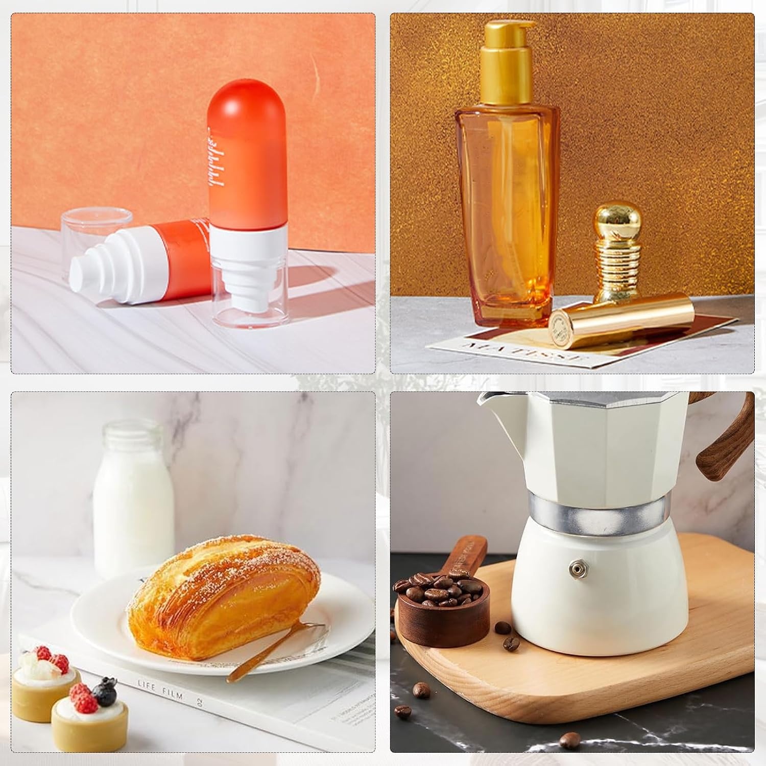 10-delige fotoachtergrondset, 42 x 29 cm, productfotografie, dubbelzijdig opvouwbaar, ideaal voor fotostudio's, sieraden, cosmetica, tafels en bureaus