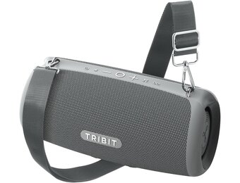 Tribit StormBox Lava Portable Bluetooth Speaker, 80W Loud Wireless Speaker, 24H Playtime, IP67 Waterproof, Bluetooth 5.4, Custom EQ, XBass, Built-in Mic, TWS Pairing for Camping/Beach/Party/Outdoor