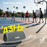 Tribit StormBox Lava Portable Bluetooth Speaker, 80W Loud Wireless Speaker, 24H Playtime, IP67 Waterproof, Bluetooth 5.4, Custom EQ, XBass, Built-in Mic, TWS Pairing for Camping/Beach/Party/Outdoor