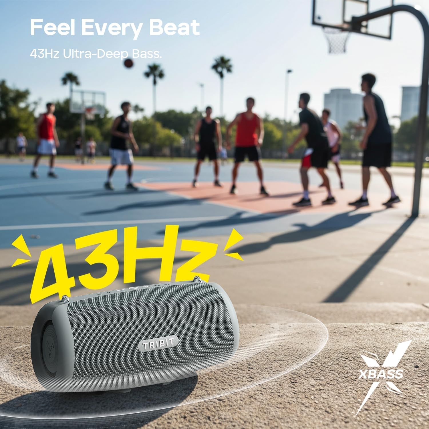 Tribit StormBox Lava Portable Bluetooth Speaker, 80W Loud Wireless Speaker, 24H Playtime, IP67 Waterproof, Bluetooth 5.4, Custom EQ, XBass, Built-in Mic, TWS Pairing for Camping/Beach/Party/Outdoor