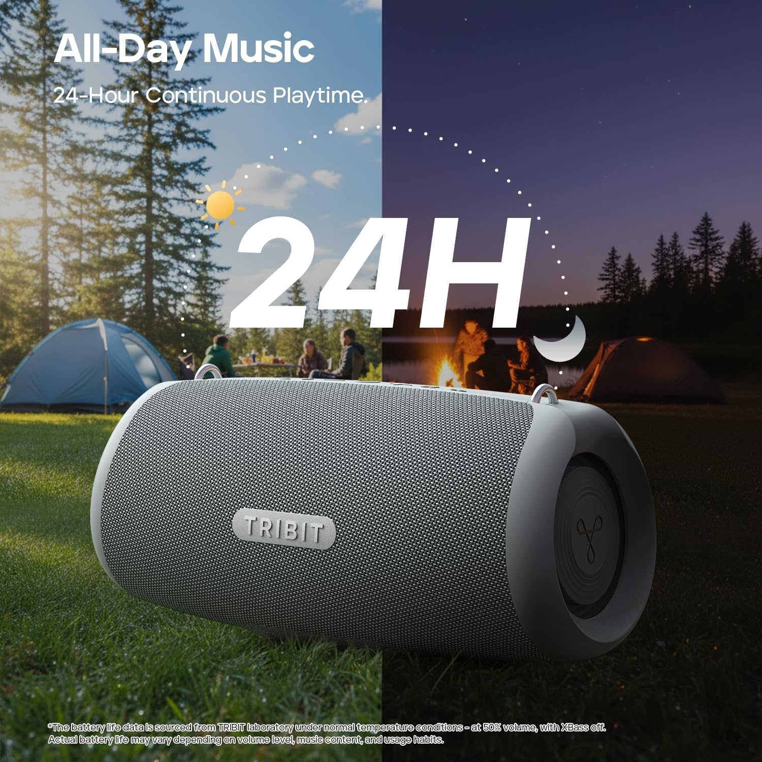Tribit StormBox Lava Portable Bluetooth Speaker, 80W Loud Wireless Speaker, 24H Playtime, IP67 Waterproof, Bluetooth 5.4, Custom EQ, XBass, Built-in Mic, TWS Pairing for Camping/Beach/Party/Outdoor