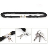 Riloer 60cm/80cm/100/130cm Bike Chain Lock Heavy Duty Hangslot, Universeel Anti-Diefstal Beveiliging Slot met 3 sleutels voor Fiets Motorfiets Mountain Road Fietsen - Maat 26x130cm