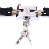 Riloer 60cm/80cm/100/130cm Bike Chain Lock Heavy Duty Hangslot, Universeel Anti-Diefstal Beveiliging Slot met 3 sleutels voor Fiets Motorfiets Mountain Road Fietsen - Maat 26x130cm