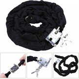 Riloer 60cm/80cm/100/130cm Bike Chain Lock Heavy Duty Hangslot, Universeel Anti-Diefstal Beveiliging Slot met 3 sleutels voor Fiets Motorfiets Mountain Road Fietsen - Maat 26x130cm