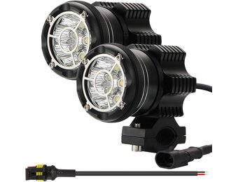 EVO Ledlamp rond 90W 6000K 9000lm Cree-leds extra lamp voor motorfiets zonder slijtage spot flits dual-modus lens van gehard glas CNC IP68