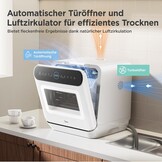 Midea Tabletop Dishwasher for 3 Place Settings, Can Be Used with and Without Water Connection, IOT Control, 6+1 Programmes, Touch Control, Mini Dishwasher for Homes, Dormitories and Motorhomes - Maat 3 Gedecke