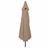 vidaXL Tuinparasol Taupe, Zwart 395 x 395 x 245 cm Polyester, Staal