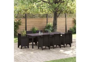 VidaXL Tuinstafel Poly Rattan Bruin 250cm - 35% Korting