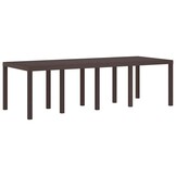 VidaXL Tuinstafel Poly Rattan Bruin 250cm - 35% Korting