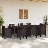 VidaXL Tuinstafel Poly Rattan Bruin 250cm - 35% Korting