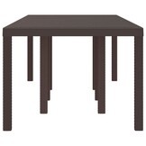 VidaXL Tuinstafel Poly Rattan Bruin 250cm - 35% Korting
