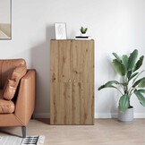 vidaXL Kantoor kast met plank artisanaal eikenkleurig 60 x 32 x 115 cm
