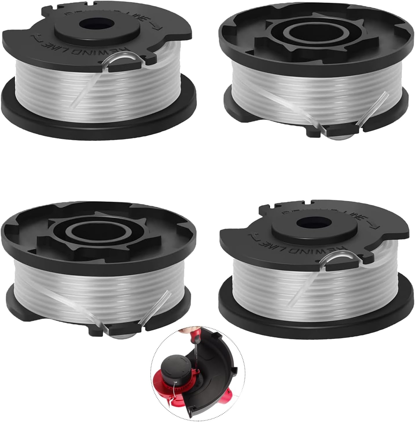 Trimmerspoelen 4 stuks Ø 1,6 mm draad (45% korting)