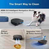 ECOVACS DEEBOT X5 OMNI Robotstofzuiger en Dweil met Station - Zwart