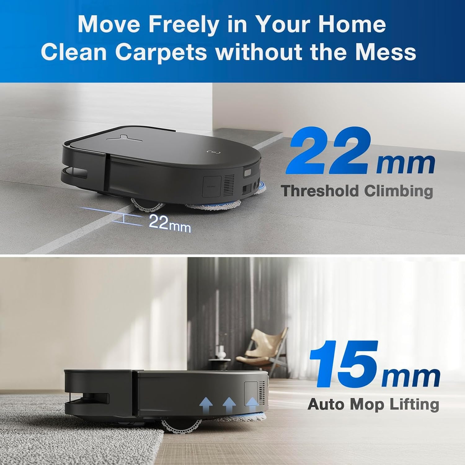 ECOVACS DEEBOT X5 OMNI Robotstofzuiger en Dweil met Station - Zwart