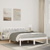 Extra Lang Grenen Bedframe Wit 160x220 cm - 35% Korting